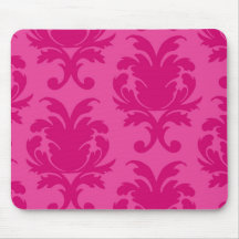 roses indien sur le motif chic rose de damassé tapis de souris