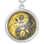 Roses, jaune et noir de Yin Yang Pendentifs