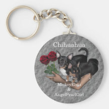 Roses Keychain de chiwawa Porte-clefs