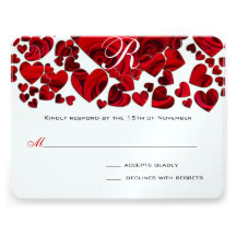 Roses noirs et rouges de coeur épousant des économ cartons d'invitation