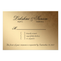 Roses pâles indiennes de damassé de carte- de répo invitations