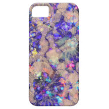 Roses pourpres de dentelle coques Case-Mate iPhone 5