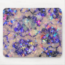 Roses pourpres de dentelle tapis de souris