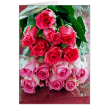 Roses roses carte de vœux