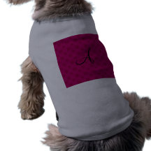Roses roses de monogramme tee-shirts pour chien
