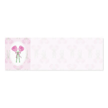 Roses roses épousant des cartes nominatives d'endr modèle de carte de visite