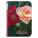 Roses roses rouges de corail étuis pour kindle
