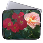 Roses roses rouges de corail trousse pour ordinateur portable