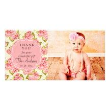 Roses roses vintages Girly tout Merci d'occasion Photocartes