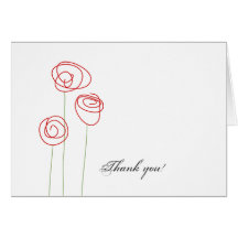 Roses rouges abstraits, cartes de Merci