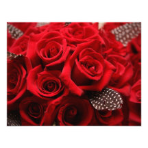 Roses rouges épousant la carte 2 de RSVP Faire-parts
