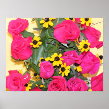 Roses rouges n Susans Blackeyed Posters