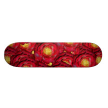 Roses rouges planches à roulettes customisées