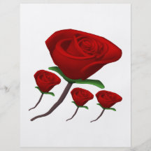 Roses rouges prospectus en couleur