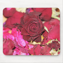 roses rouges secs tapis de souris