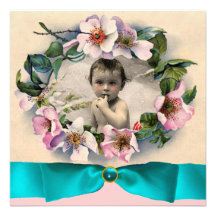 ROSES SAUVAGES AVEC LE MODÈLE PHOTO DE RUBAN BLEU INVITATION