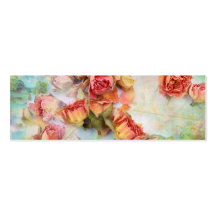 Roses secs sur le cru vert carte de visite