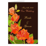 Roses votre jour du mariage cartes