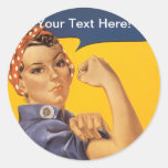 Rosie le rivoir nous pouvons le faire ! Votre text Adhésifs Ronds