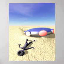 Roswell comme l'affiche d'accident d'UFO