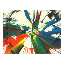 Rotation-Art 1974. Mon tout premier travail d'art. Carte Postale