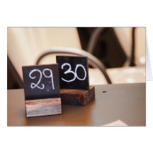 Rotation de 30 nombres italiens de restaurant d'an carte de vœux