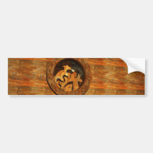 rouages en bois autocollant pour voiture