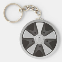 Roue classique de courses d'automobiles de sports  porte-clefs