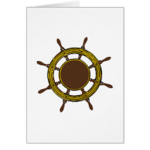 Roue de bateau carte de vœux
