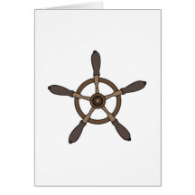 Roue de bateau cartes de vœux
