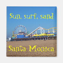 Roue de Ferris de plage pilier de Santa Monica, la Magnets Pour Réfrigérateur