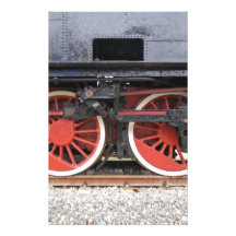 Roue de train de locomotive à vapeur papier à lettre