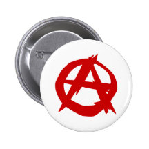 Rouge A de symbole d'anarchie et cercle sans règle Pin's Avec Agrafe