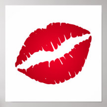 Rouge à lèvres de rouge riche posters