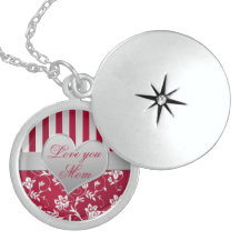 Rouge, argent "amour vous pendentif d'argent sterl