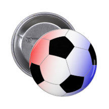 Rouge, blanc, et bleu badge avec épingle
