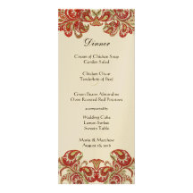 Rouge, chaux et Paisley vintage orange mariage dam Invitation Personnalisable