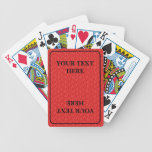 Rouge classique jeux de cartes
