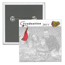ROUGE d'anneau de classe d'obtention du diplôme Badge