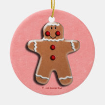 Rouge de biscuit de bonhomme en pain d'épice décorations pour sapins de noël