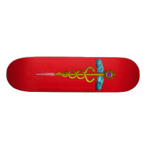 Rouge de CADUCÉE Skateboards Personnalisés