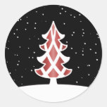 Rouge de ciel de Milou de rubans d'arbre de Noël Autocollant