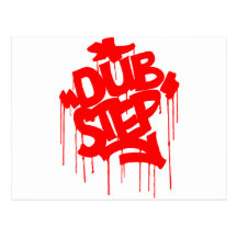 Rouge de Dubstep FatCap Cartes Postales