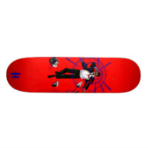 Rouge de Hoodman "Probama" Planches À Roulettes Customisées