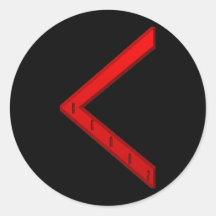 Rouge de Kenaz Rune Autocollants