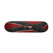 Rouge de logo de la planche à roulettes "Z" de Rev