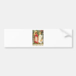 Rouge de neige blanc et de rose autocollant pour voiture