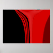 Rouge de noir d'affiche d'impression d'art simplem