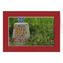 Rouge de personnes d'amour de Dieu d'amour Carte
