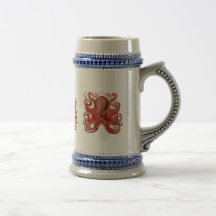Rouge de poulpe de Haeckel Mug À Café